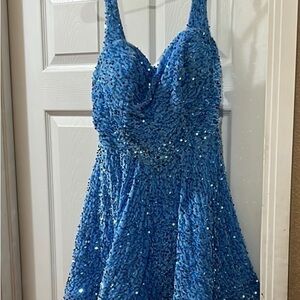 Blue Sequin Dress